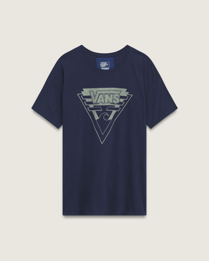 Vans Waffle Shop Wave Blend T-Shirt in Navy Blue