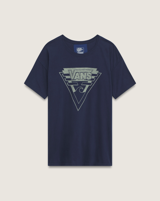 Vans Waffle Shop Wave Blend T-Shirt in Navy Blue