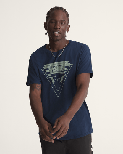Vans Waffle Shop Wave Blend T-Shirt in Navy Blue