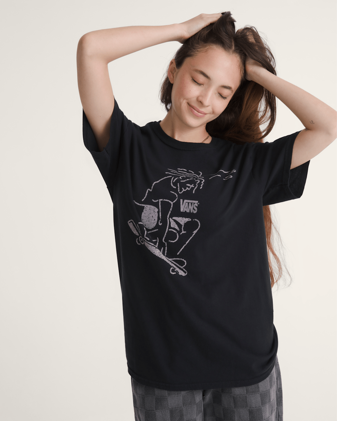 Vans Waffle Shop Skate Crest T-Shirt in Black