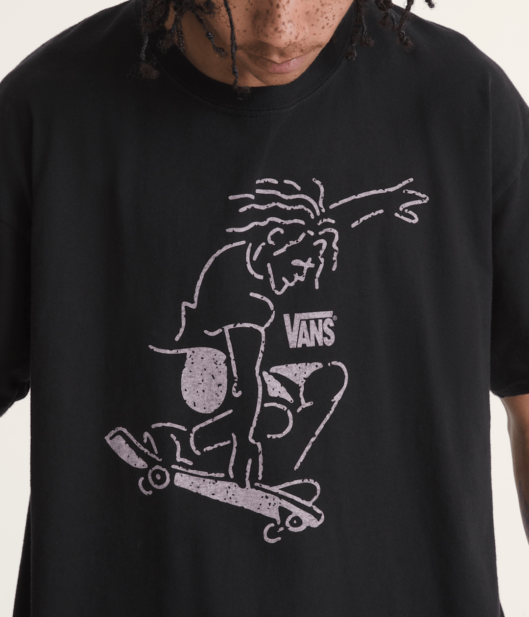 Vans Waffle Shop Skate Crest T-Shirt in Black