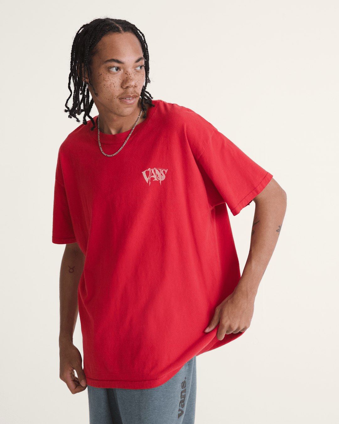 Vans Waffle Shop Optic Eye T-Shirt in Red
