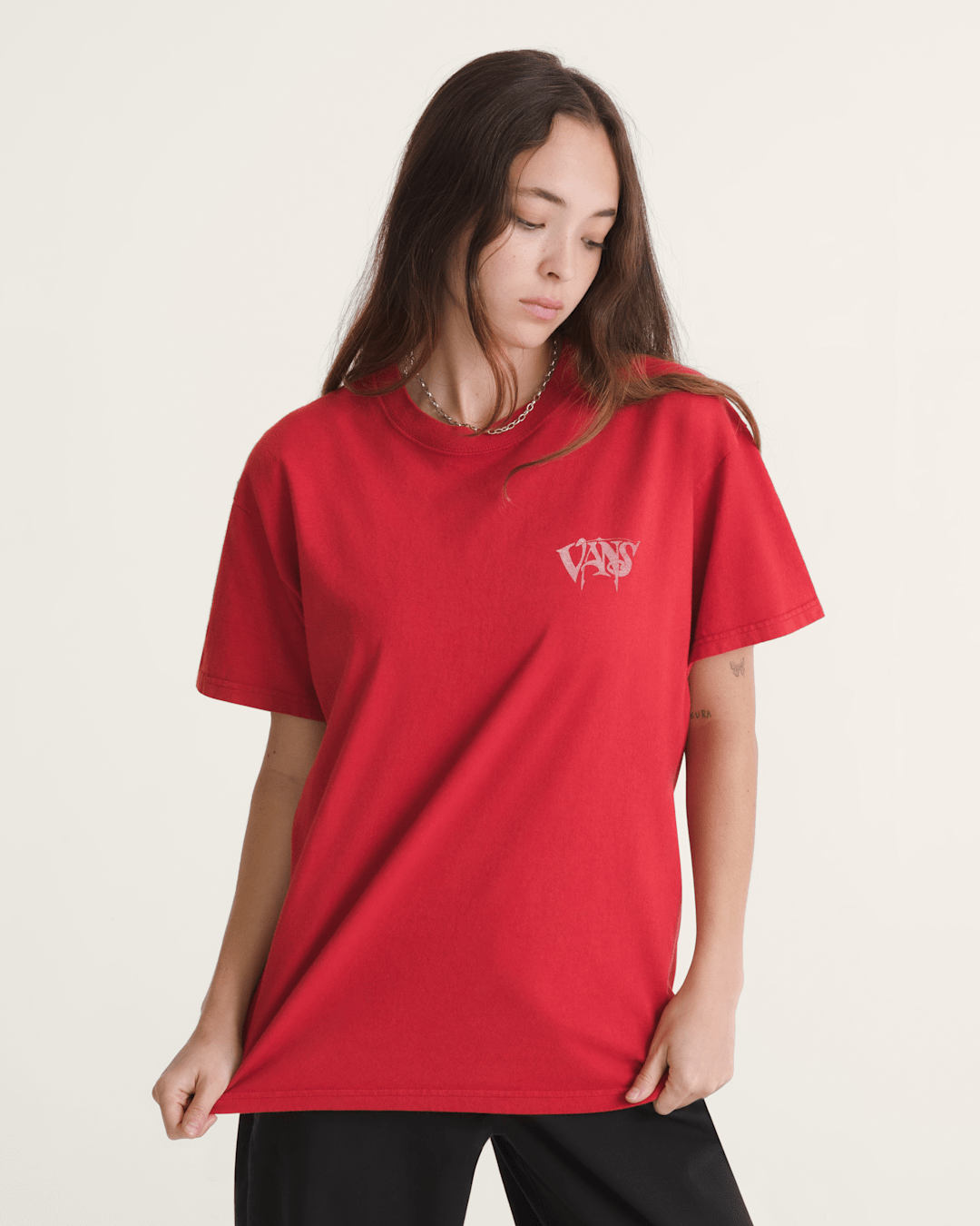 Vans Waffle Shop Optic Eye T-Shirt in Red