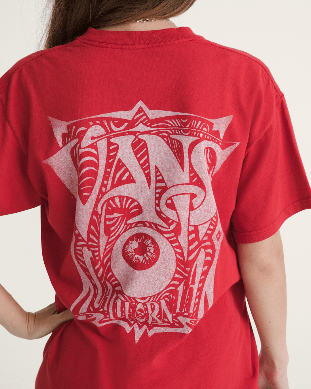 Vans Waffle Shop Optic Eye T-Shirt in Red