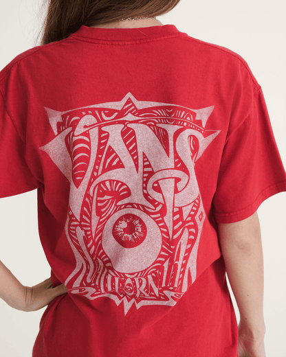 Vans Waffle Shop Optic Eye T-Shirt in Red