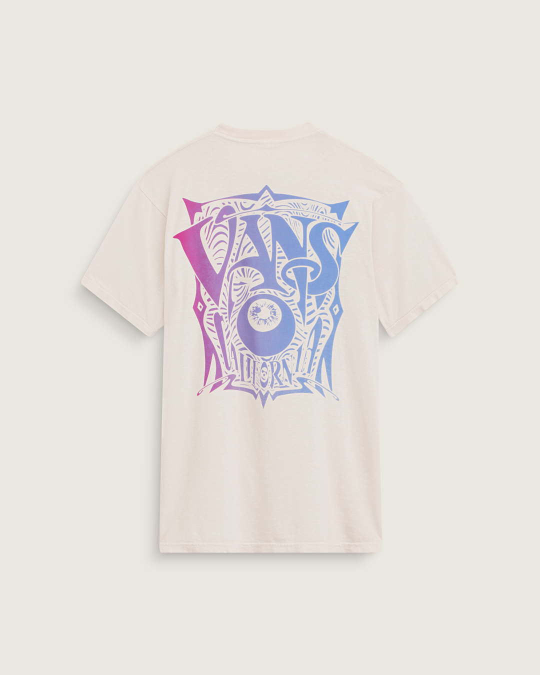 Vans Waffle Shop Optic Eye T-Shirt in Marshmallow White
