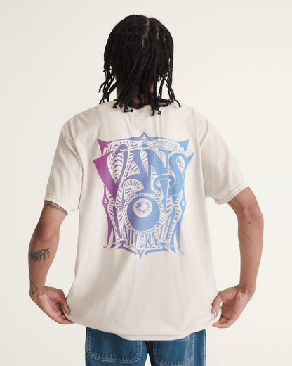 Vans Waffle Shop Optic Eye T-Shirt in Marshmallow White