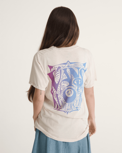Vans Waffle Shop Optic Eye T-Shirt in Marshmallow White