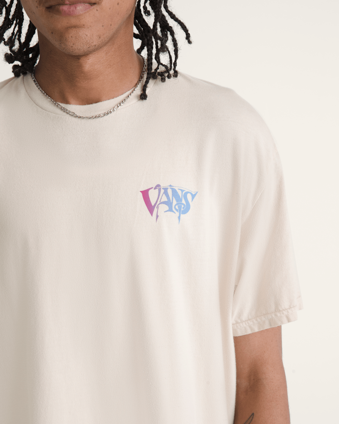Vans Waffle Shop Optic Eye T-Shirt in Marshmallow White