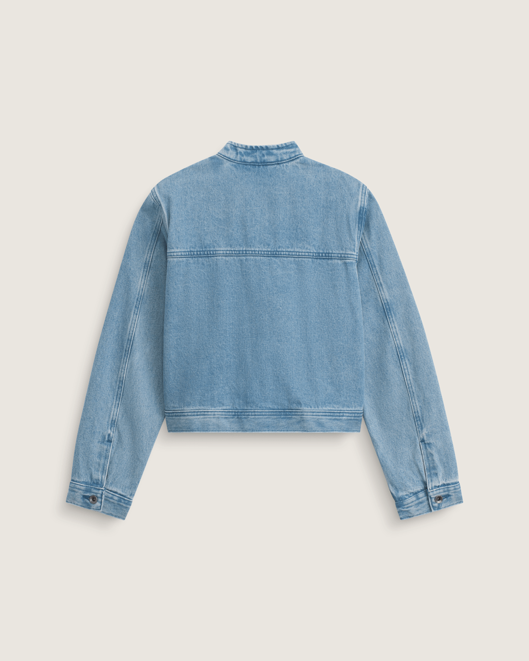Vans Premium Pomona Collarless Station Jacket in Stonewash Blue