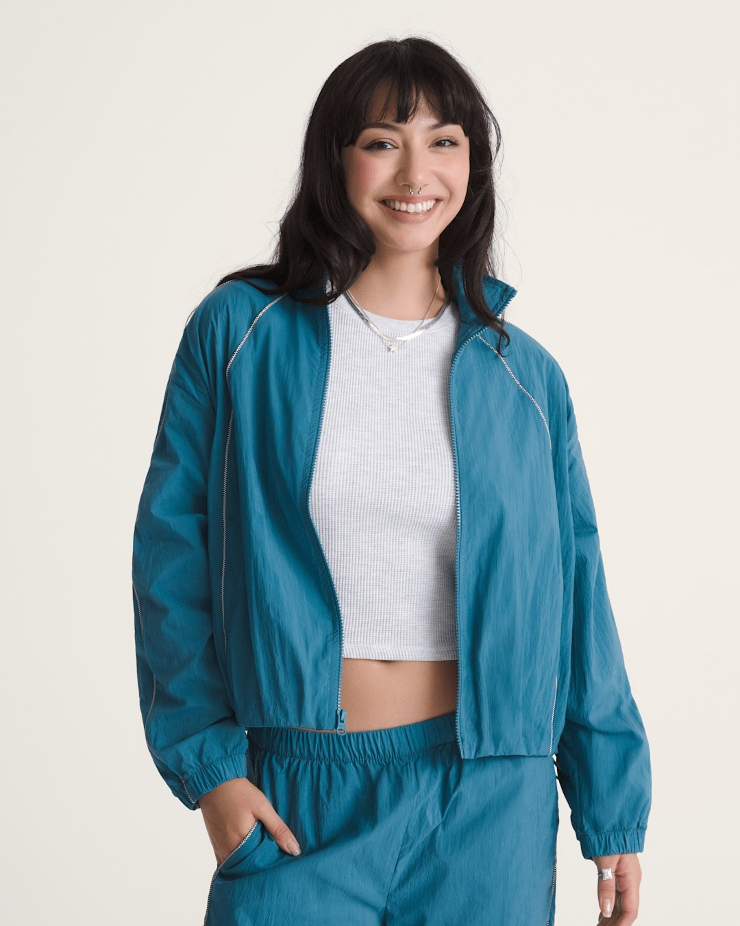 Vans Nyla Track Jacket in Stv Navy Blue