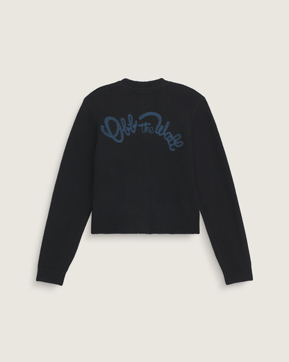 Vans Dolly Chain Stitch Cardigan Sweater in Black