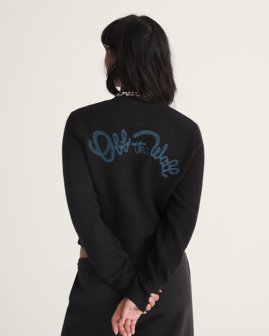 Vans Dolly Chain Stitch Cardigan Sweater in Black