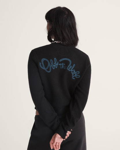 Vans Dolly Chain Stitch Cardigan Sweater in Black