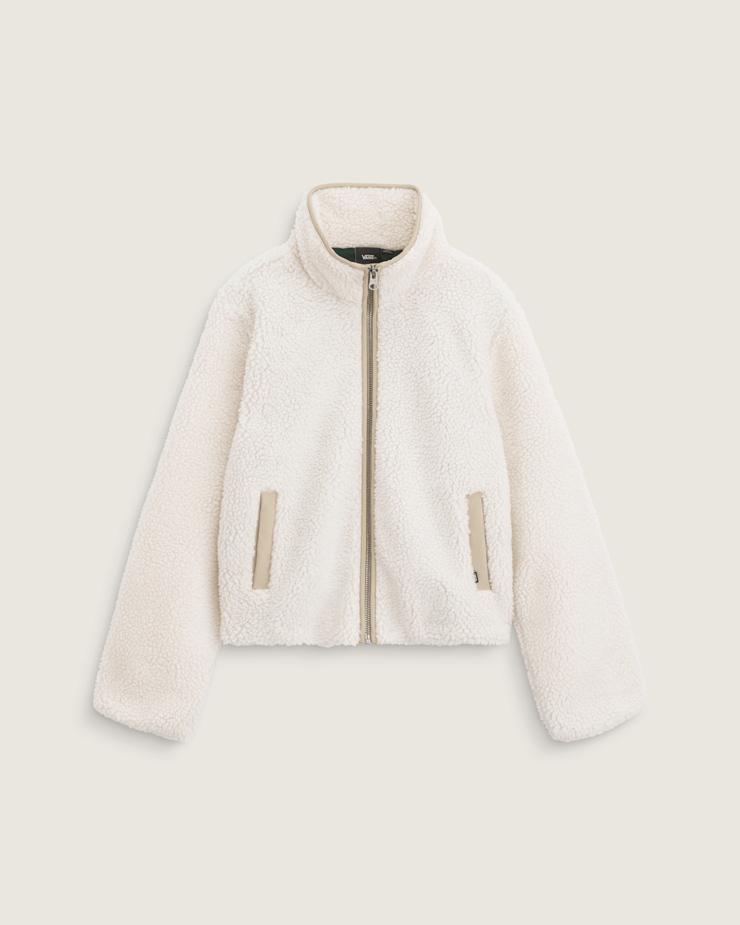 Vans Misty Fog High Pile Jacket in Egret Beige