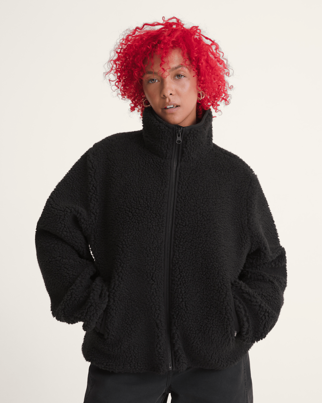 Vans Misty Fog High Pile Jacket in Black