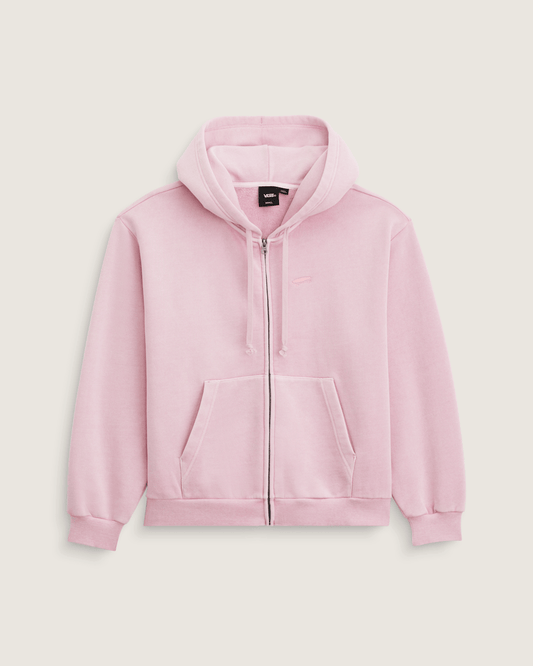 Vans Salton Washed Full Zip Hoodie in CORAL BLUSH