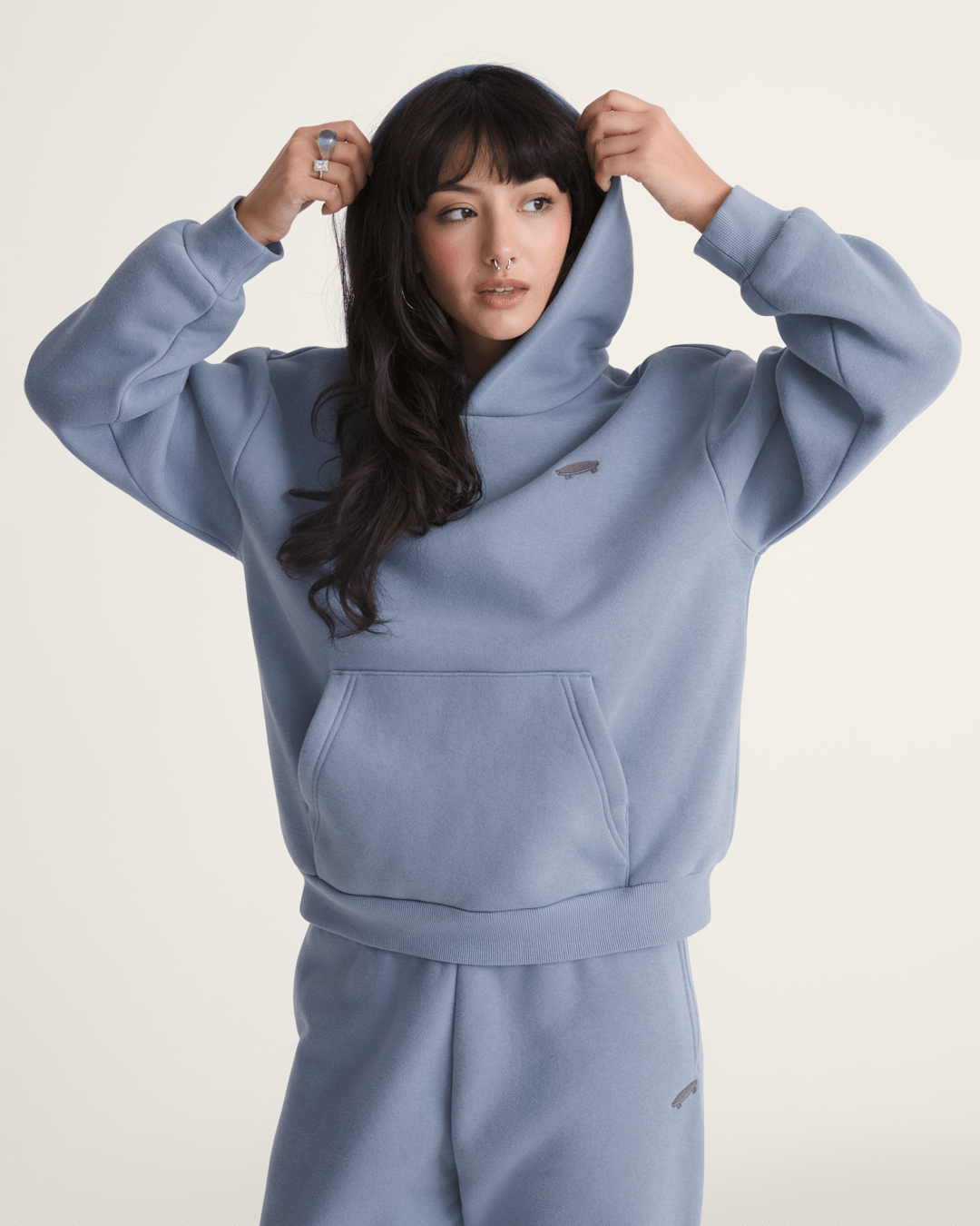 Vans Salton Pullover Hoodie in Glacial Slate Blue