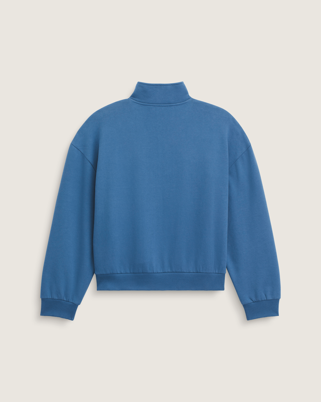 Vans Script Logo Mock Neck Sweatshirt in True Navy Blue