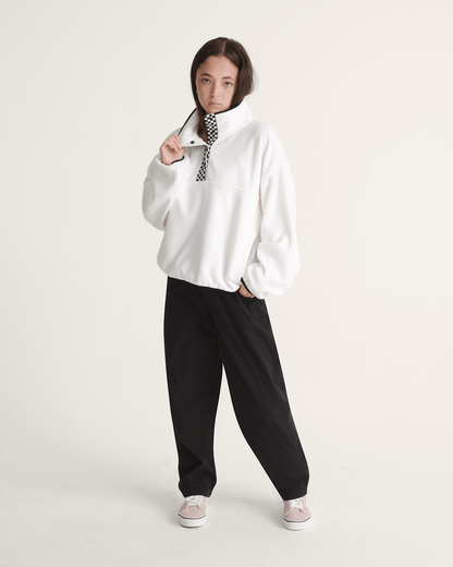Vans Check Mark Polar Sweatshirt in Egret White