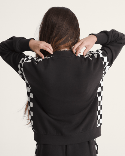 Vans Rookie Track Zip Sweatshirt in Checkerboard Black