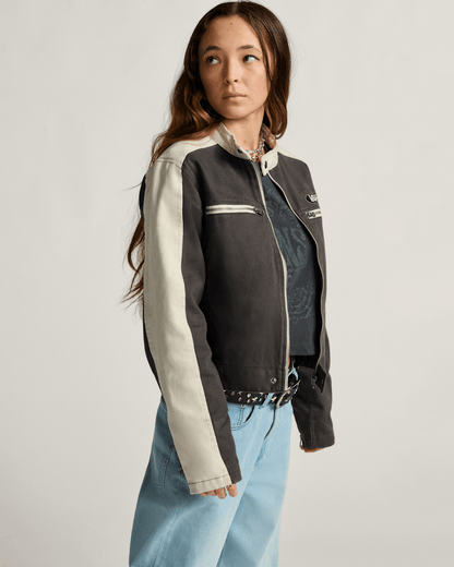 Vans Ryden Biker Jacket in Faded Black