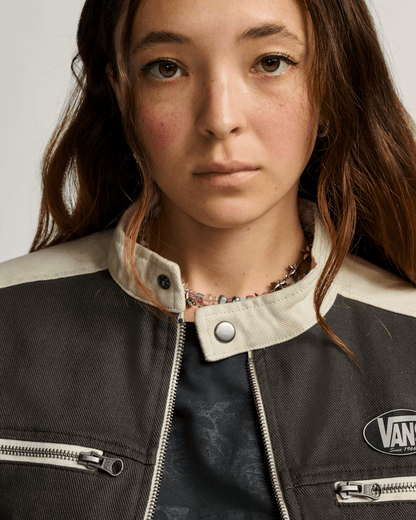 Vans Ryden Biker Jacket in Faded Black