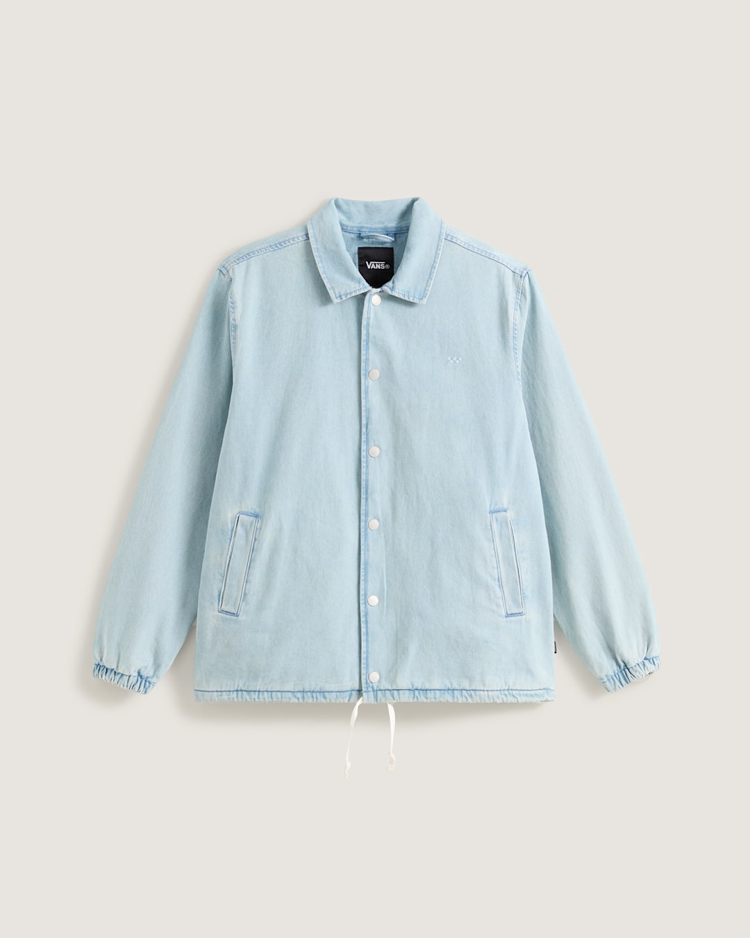 Vans Premium Denim Torrey Coaches Jacket in Light Stonewash Blue
