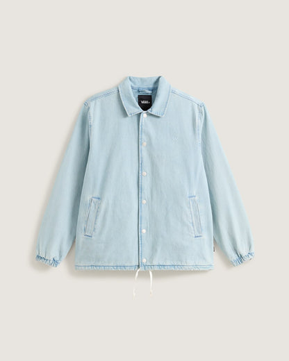 Vans Premium Denim Torrey Coaches Jacket in Light Stonewash Blue