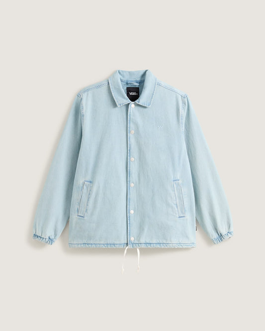 Vans Premium Denim Torrey Coaches Jacket in Light Stonewash Blue
