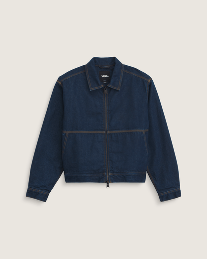 Vans Premium Denim Station Jacket in Dark Indigo Blue