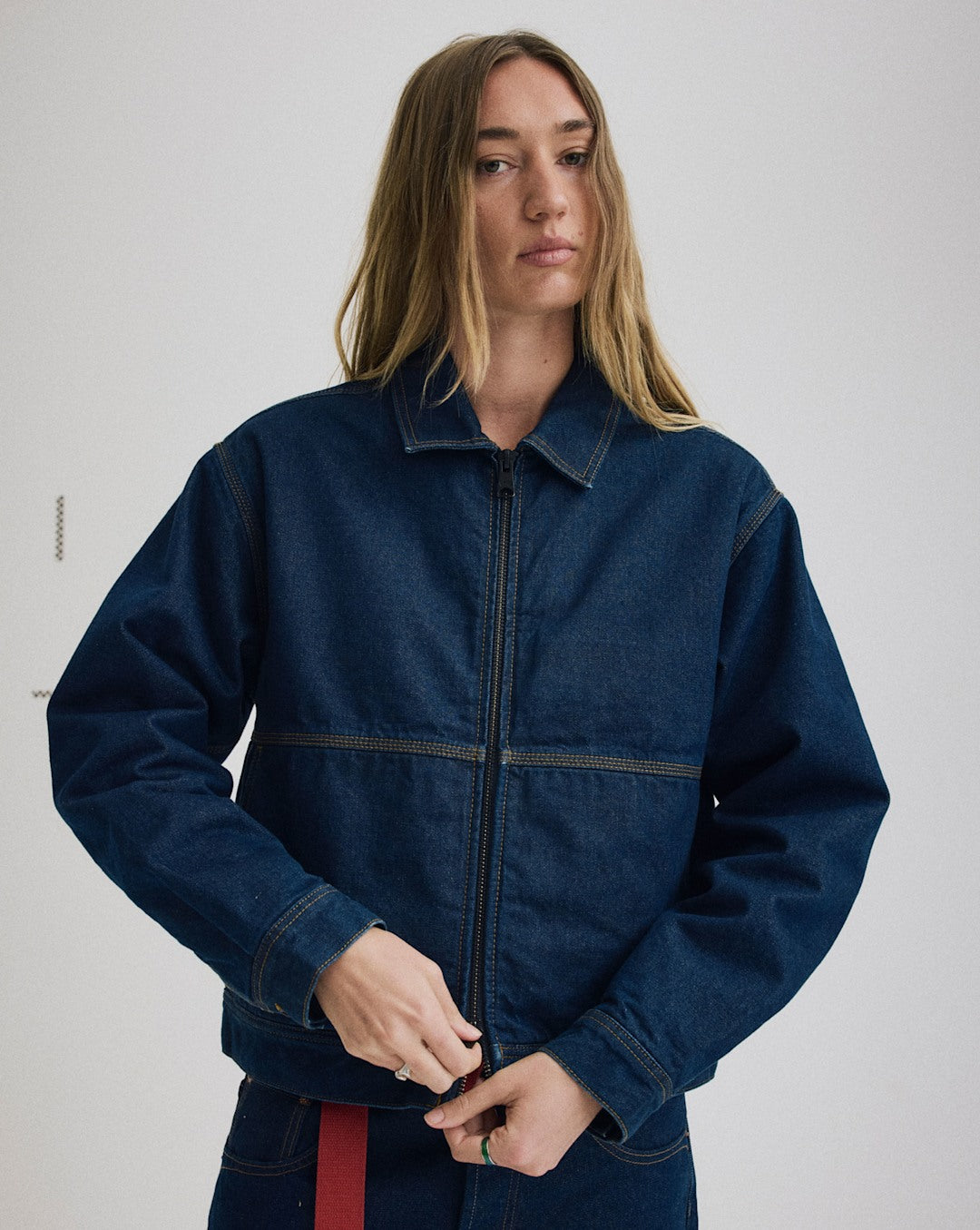 Vans Premium Denim Station Jacket in Dark Indigo Blue