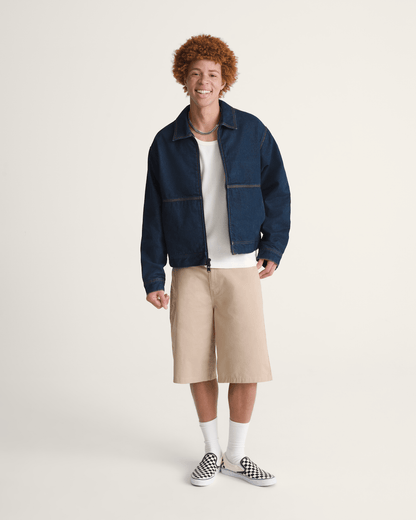 Vans Premium Denim Station Jacket in Dark Indigo Blue