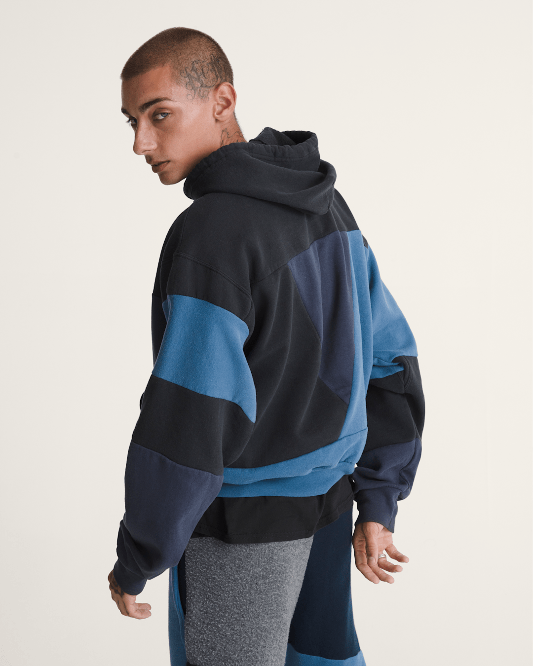Vans Waffle Shop Reimagined Pieced Hoodie in Blue
