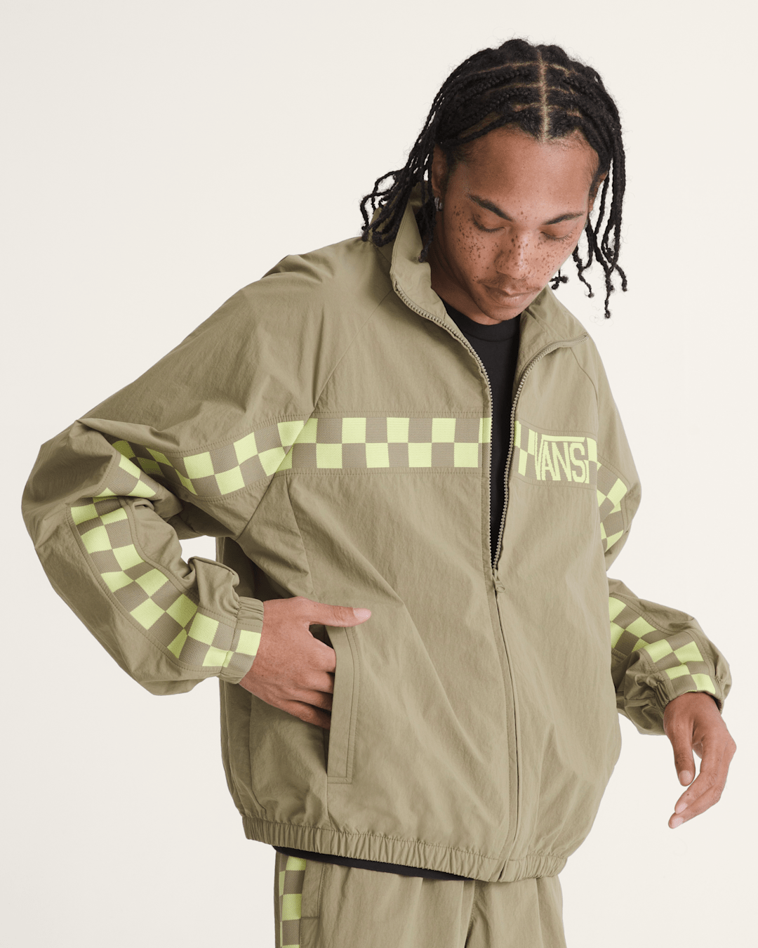 Vans Ronnie Track Jacket in Bay Leaf Green