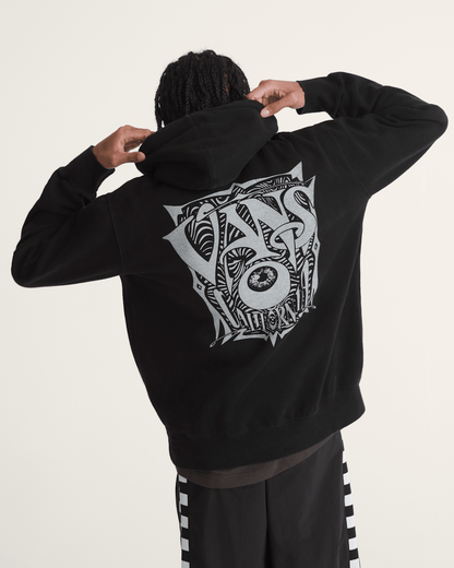 Vans Waffle Shop Optic Eye Pullover Hoodie in Black