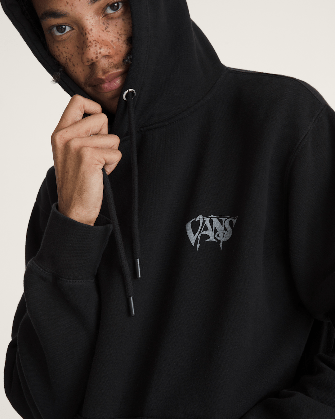 Vans Waffle Shop Optic Eye Pullover Hoodie in Black
