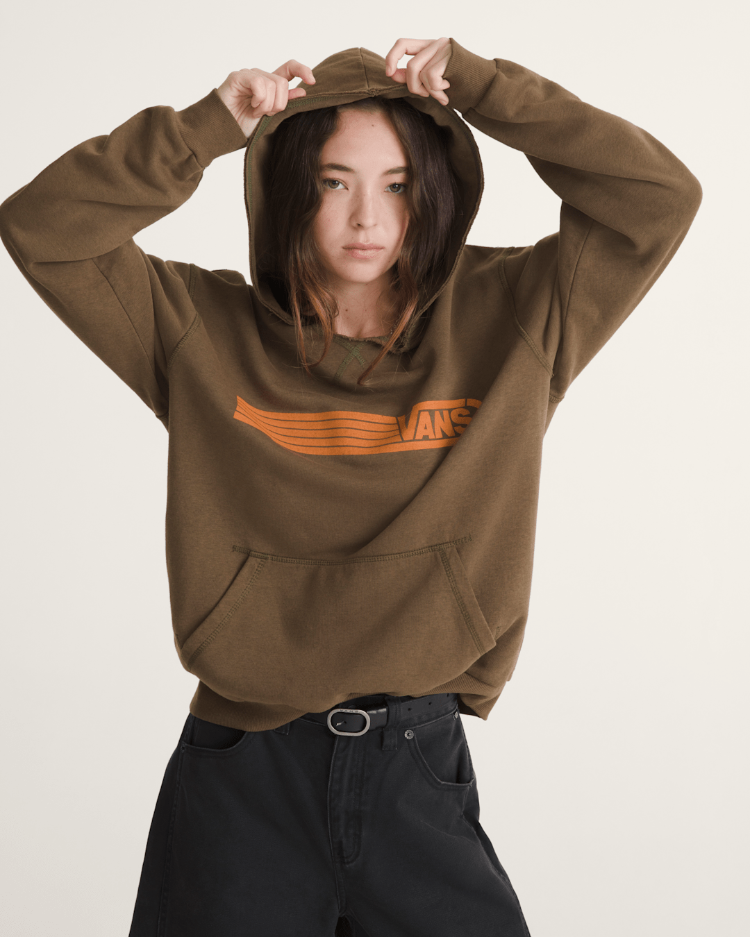 Vans Waffle Shop Serio Vans Style Pullover Hoodie in Brown