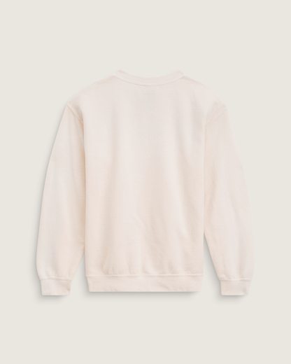 Vans Waffle Shop Wave Blend Crewneck Sweatshirt in Marshmallow White