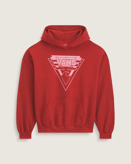 Vans Waffle Shop Wave Blend Pullover Hoodie in Red