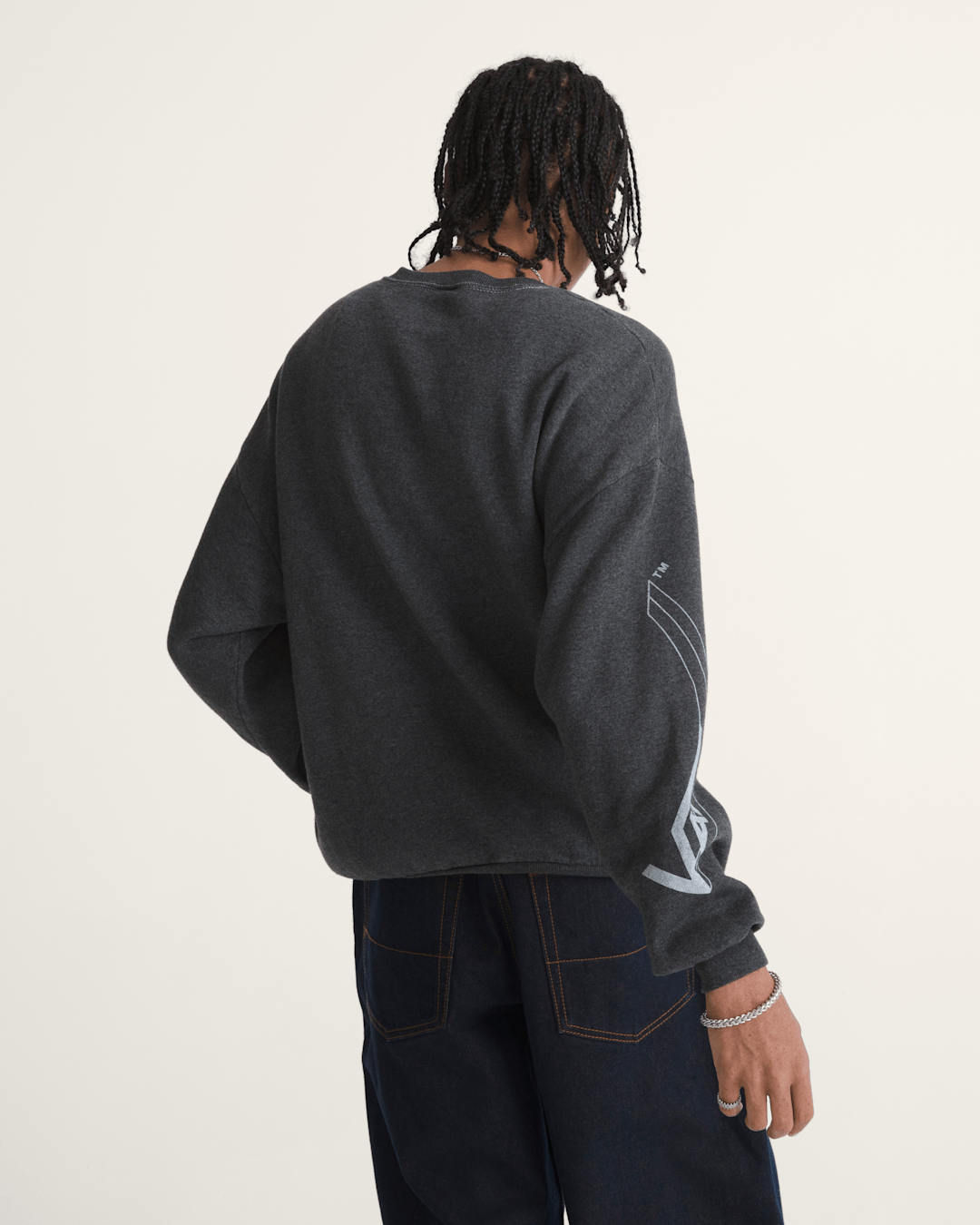 Vans Waffle Shop Skate Crest Crewneck Sweatshirt in Charcoal Grey