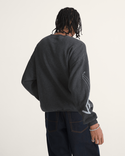 Vans Waffle Shop Skate Crest Crewneck Sweatshirt in Charcoal Grey