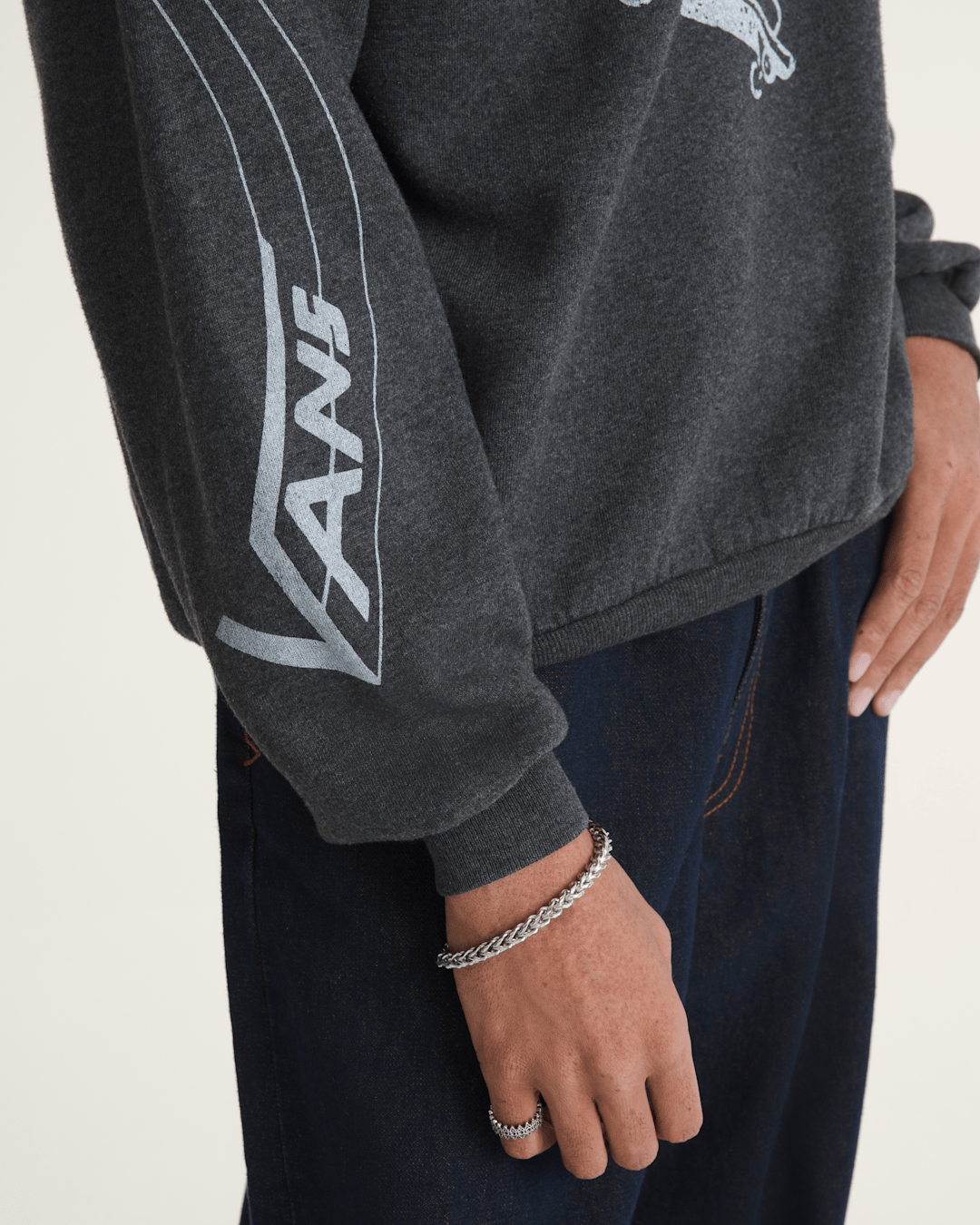 Vans Waffle Shop Skate Crest Crewneck Sweatshirt in Charcoal Grey