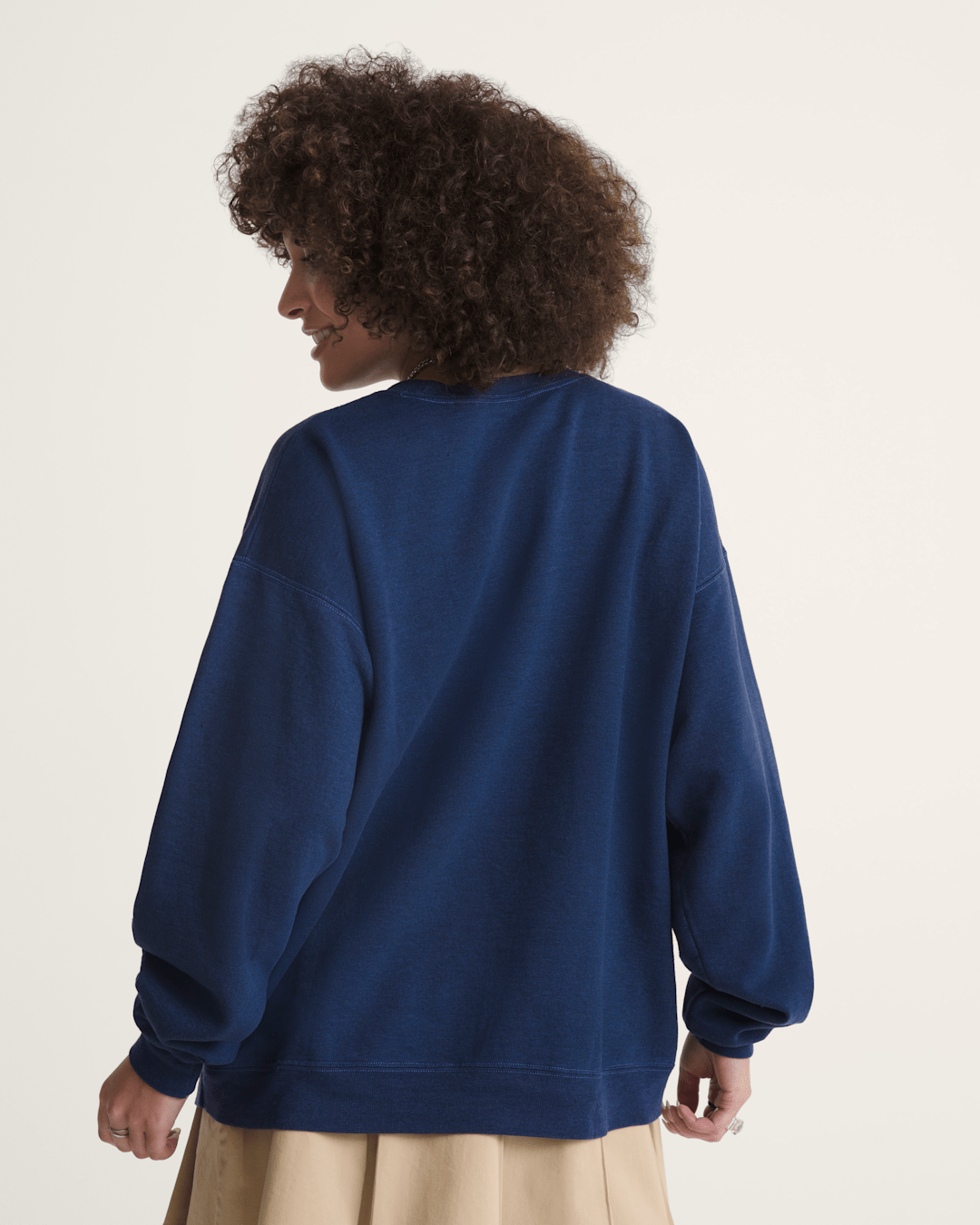 Vans Waffle Shop Off the Clock Crew Sweatshirt in Navy Blue