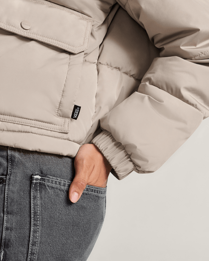 Vans Aubrey Primaloft Puffer Jacket in Mushroom Brown