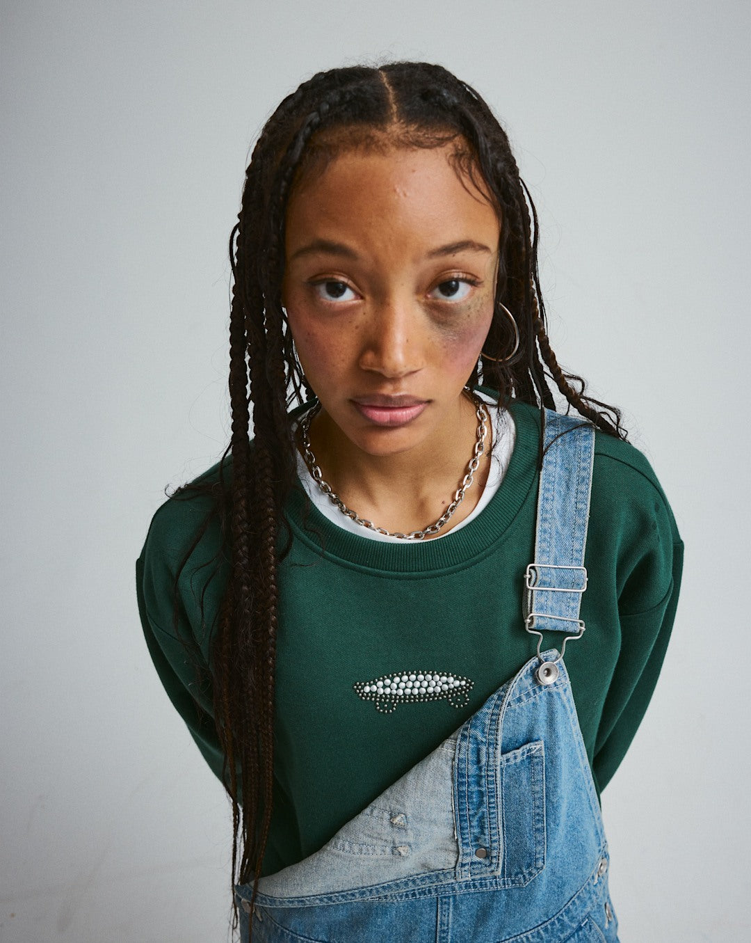 Vans Salton Pearls Crew Sweatshirt in Emerald Green