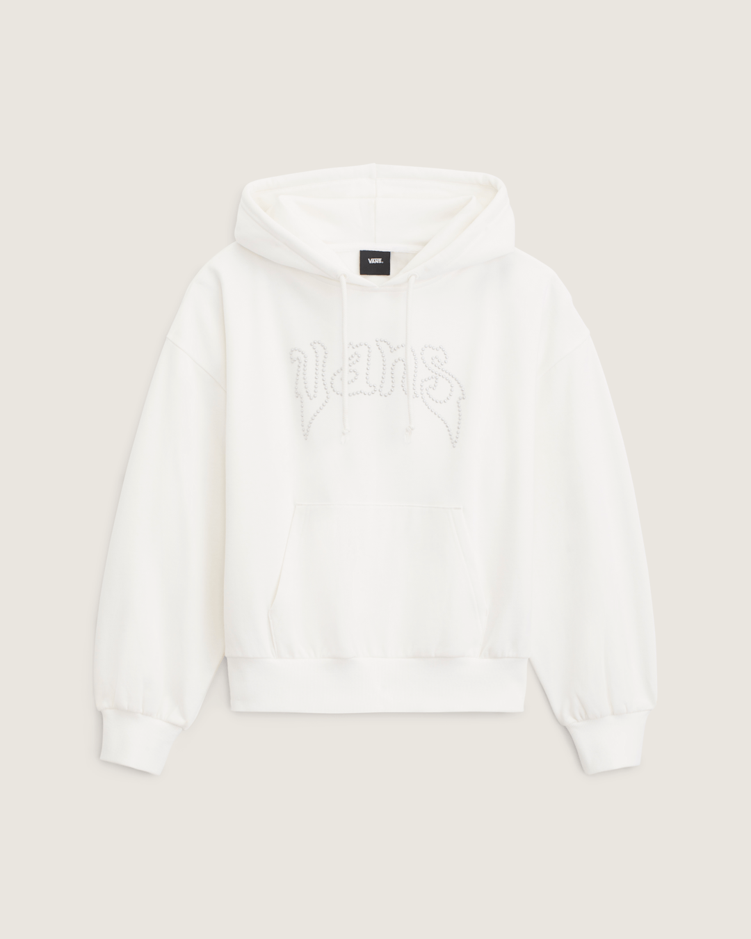 Vans Pearls Logo Retro Pullover Sweatshirt in Marshmallow White