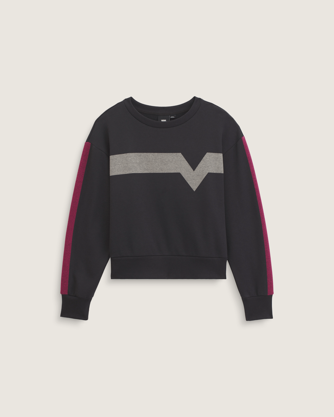 Vans Faster Crew Sweatshirt in Black / Pink