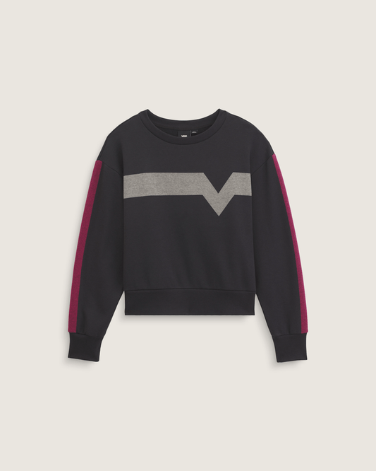Vans Faster Crew Sweatshirt in Black / Pink
