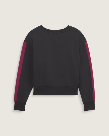 Vans Faster Crew Sweatshirt in Black / Pink